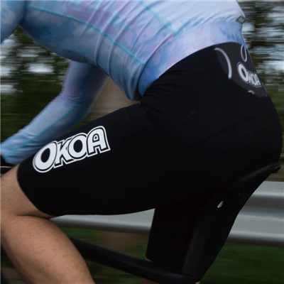 Shorts masculinos de ciclismo em tecido italiano